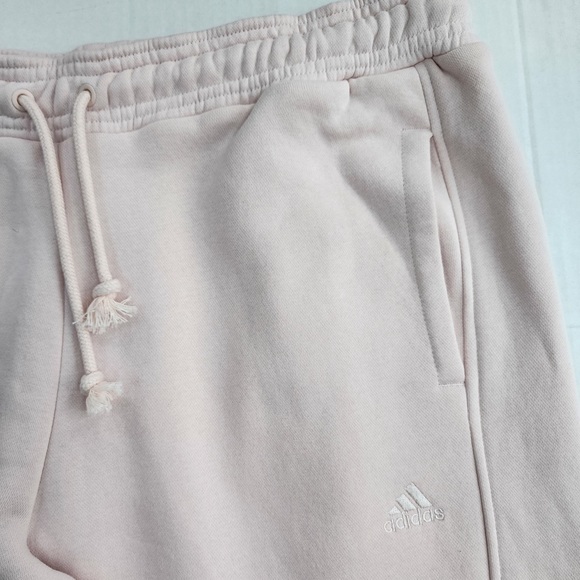 Adidas Light Pink Drawstring All Season Fleece Loose Fit Sweatpants - Picture 4 of 11